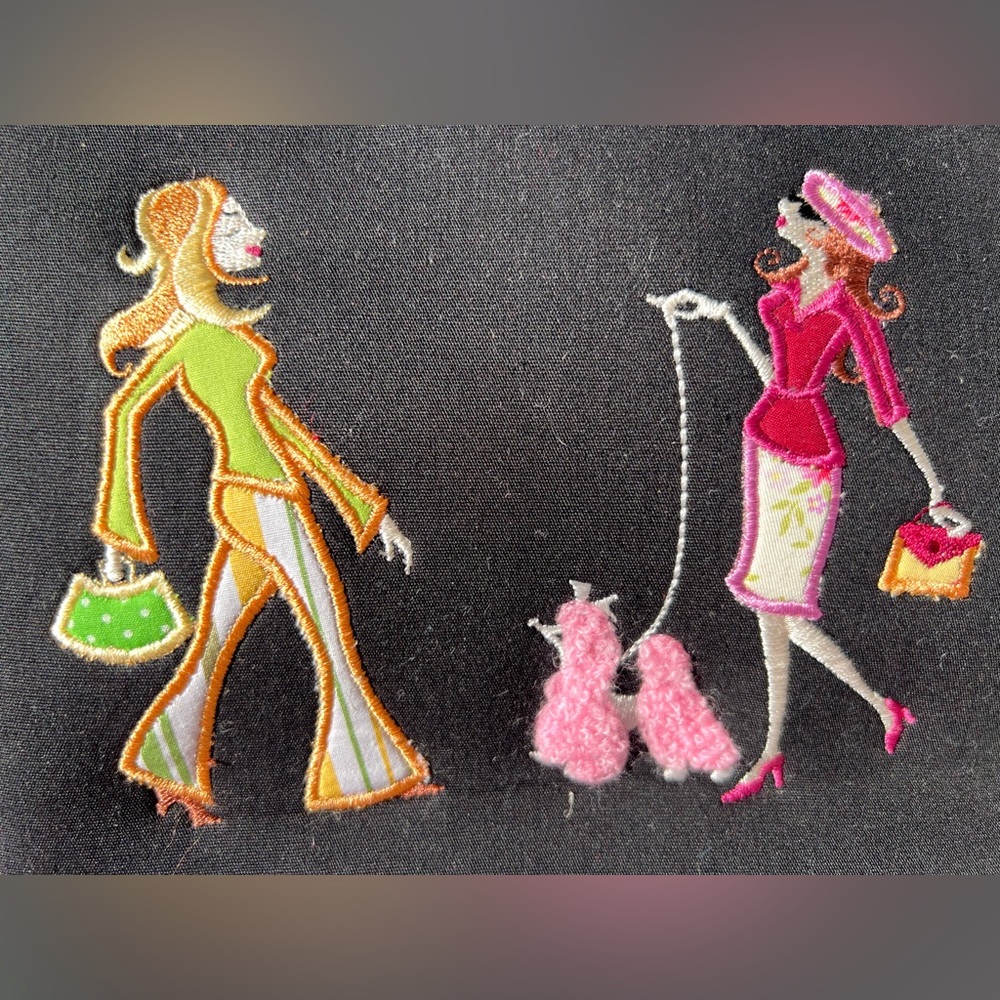 Sydney Love Lady’s Embroidered Black Hand Bag